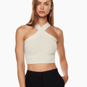 Babaton sculpt knit criss cross top